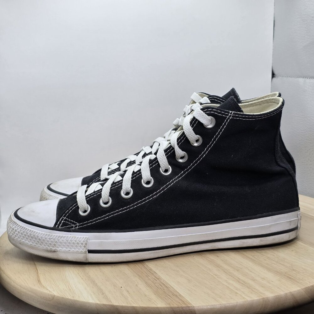 Converse Black and White High-Top Athletic Shoes